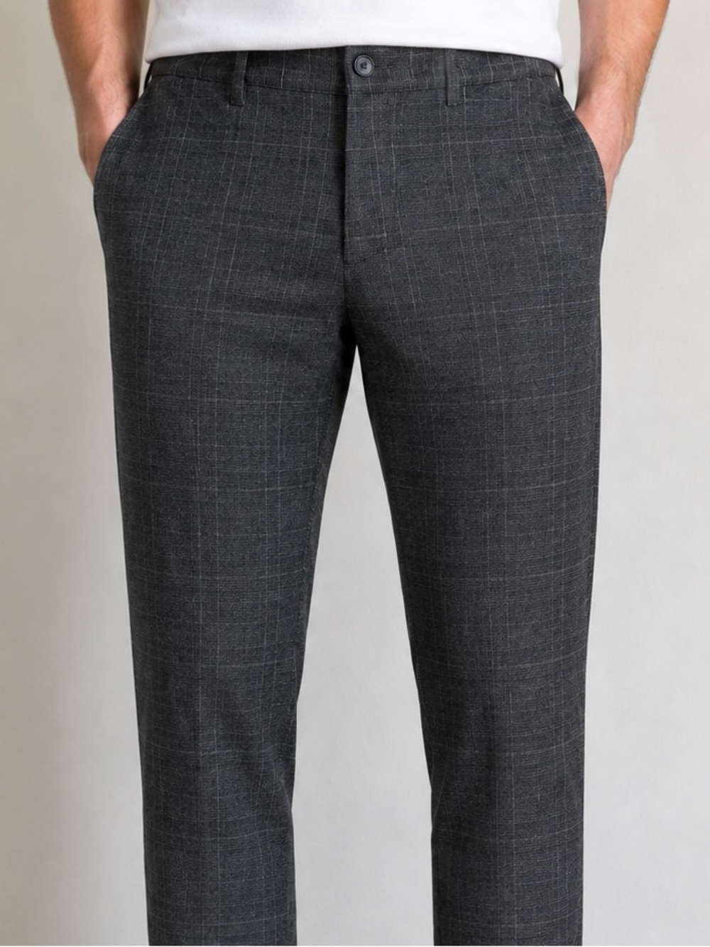 Full Star JNS Premium Edition Gray Plaid Dress Pants 33x34